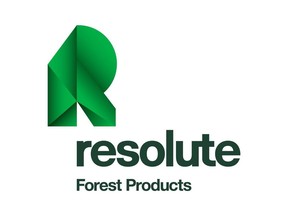 The Resolute Forest Products logo is shown in a handout. THE CANADIAN PRESS/HO