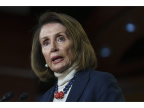 House Speaker Nancy Pelosi of Calif., speaks during a news conference on Capitol Hill in Washington, Thursday, Jan. 17, 2019.