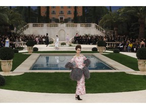Model Kaia Gerber wears a creation for the Chanel Spring/Summer 2019 Haute Couture fashion collection presented in Paris, Tuesday Jan. 22, 2019.