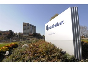 FILE - This Tuesday, Oct. 16, 2012, file photo, shows a portion of the UnitedHealth Group Inc.'s campus in Minnetonka, Minn. UnitedHealth Group reports financial results Tuesday, Jan. 15, 2019.