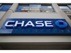 This Thursday, Nov. 29, 2018, photo shows a Chase bank location in Philadelphia. JPMorgan Chase reports financial results Tuesday, Jan. 15, 2019.