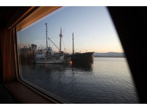 In this Friday, Dec. 4, 2018 photo, abandoned ships are moored in the Gulf of Elefsina, west of Athens. Dozens of abandoned cargo and passenger ships lie semi-submerged or completely sunken around the Gulf of Elefsina, near Greece's major port of Piraeus. Now authorities are beginning to remove the dilapidated ships. Some of them have been there for decades, leaking hazards like oil into the environment and creating a danger to modern shipping. One expert calls the abandoned ships "an environmental bomb."