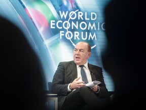 Dr. Axel Weber at a panel session at the 2019 World Economic Forum.
