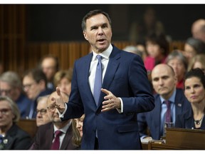 Minister of Finance Bill Morneau responds to a question during Question Period in the House of Commons Monday January 28, 2019 in Ottawa.