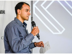 CEO Bolis Ibrahim of Argentum Electronics pitches at Venture13 as part of N100 Evolution.