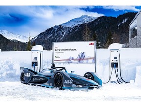 ABB FIA Formula E racing car in Davos