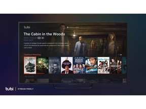 An image of the main screen of Tubi, a free movie and television streaming service. (Courtesy: Tubi)