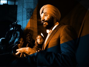 Minister of Innovation, Science and Economic Development Navdeep Bains on Nov. 26, 2018 on Parliament Hill in Ottawa.