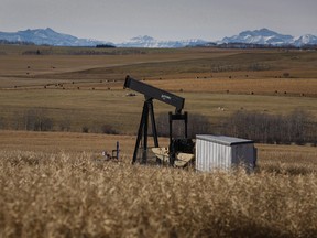 A decommissioned pump jack in Alberta.