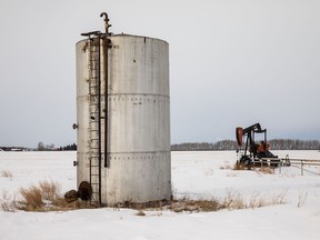 The abandoned Redwater oil well site in Alberta on Thursday, Jan. 31, 2019.