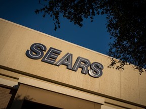Signage is displayed outside of a Sears Holdings Corp. store in San Bruno, California.