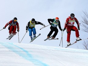 Freestyle skiers at Lake Placid, New York. Skiing, like investing, involves an assessment of risks.