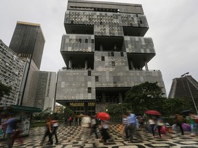 The Petrobras headquarters in Rio de Janeiro, Brazil. A group of former Petrobras employees are accused of taking more than US$31 million in bribes from intermediaries linked to some of the biggest commodity-trading firms in the world.