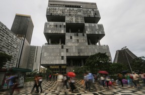 The Petrobras headquarters in Rio de Janeiro, Brazil. A group of former Petrobras employees are accused of taking more than US$31 million in bribes from intermediaries linked to some of the biggest commodity-trading firms in the world.