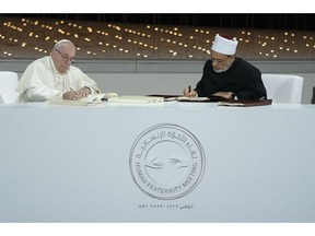Pope Francis and Grand Imam of Al Azhar Sign Historic Abu Dhabi Declaration for World Peace and Living Together