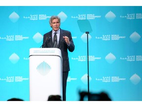The greatest moral crisis of our time. Actor and climate change activist Harrison Ford tells high-level delegates at the World Government Summit in Dubai that the planet will be irreparably damaged in just 10 years if we don't act now.