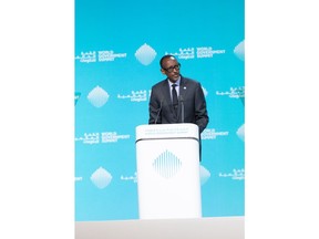 Unlimited potential - Paul Kagame, President of Rwanda, addresses the World Government Summit in Dubai. Should Africa become a united continent, he says it will realize it's full potential