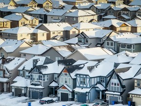A neighbourhood in Calgary. Home prices in Calgary fell 0.5 per cent in January.