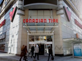 Canadian Tire took a one-time charge related to its financial services deal with Scotiabank.