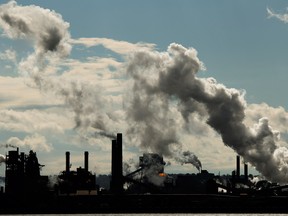 The steel mills in Hamilton, Ont. Ottawa says it can put a price on carbon because climate change and the regulation of greenhouse gas emissions are a national concern.
