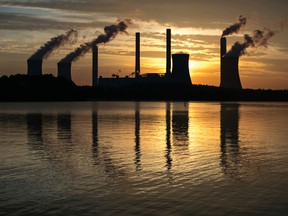 The coal-fired Plant Scherer, one of the United States' top carbon dioxide emitters,  in Juliette, Ga.