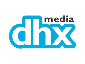 The corporate logo for DHX Media is shown in an undated handout photo.