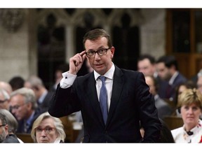 Former Treasury Board President Scott Brison during question period in the House of Commons  in Ottawa in October.