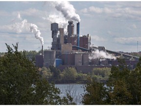 The Northern Pulp Nova Scotia Corporation mill is seen in Abercrombie, N.S. on Wednesday, Oct. 11, 2017. A group opposing a plan to pump millions of litres of treated effluent through a pipeline into the Northumberland Strait is calling on the province to answer questions about an Oct. 21 leak from the existing system.