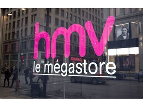 An HMV store is seen Friday, February 24, 2017 in Montreal. If Sunrise Records and Entertainment Limited wants the 100 HMV stores it just purchased across the UK to succeed, industry experts say it will need to get creative and quick.THE CANADIAN PRESS/Paul Chiasson