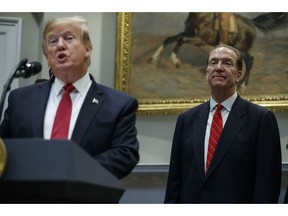 President Donald Trump announces his nomination of David Malpass, under secretary of the Treasury for international affairs, to head the World Bank, during an event in the Rosevelt Room of the White House, Wednesday, Feb. 6, 2019, in Washington.