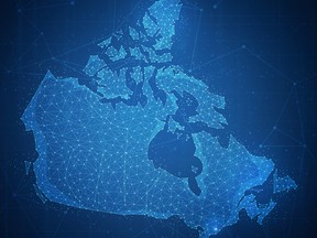 Polygon Canada map on blockchain hud banner