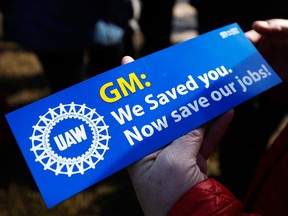 United Auto Workers members hold a prayer vigil at the General Motors Warren Transmission Operations Plant on February 22, 2019 in Warren, Michigan.