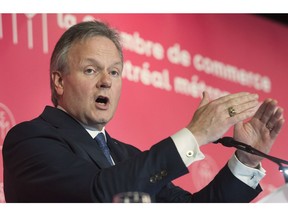 Governor of the Bank of Canada Stephen Poloz speaks during a business luncheon in Montreal, Thursday, February 21, 2019.
