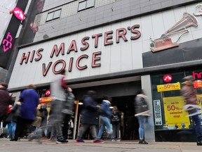 An HMV shop in London. HMV has been acquired out of administration by Canadian retailer Sunrise Records.