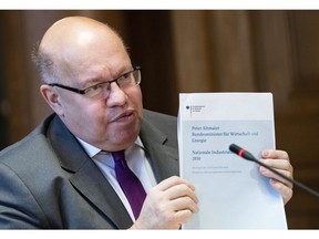 German Economy Minister Peter Altmaier presents the "National Industry Strategy 2030," measures to secure the economic and technological leadership of Germany and the European Union in Berlin, Germany, Tuesday, Feb.5, 2019.