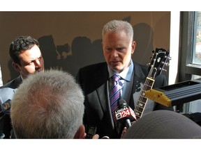 FedEx Logistics President and CEO Richard W. Smith speaks with reporters after announcing the establishment of a new headquarters, Tuesday, Feb. 19, 2019 in Memphis, Tenn.