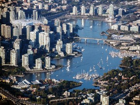 An aerial view of Vancouver. There is a shortage of industrial land in the city.