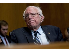 FILE - In this Jan. 16, 2019, file photo Sen. Bernie Sanders, I-Vt., attends a hearing on Capitol Hill in Washington. Some of the 2020 Democratic presidential hopefuls are forging ahead with "Medicare-for-all," but others are taking a more cautious approach. Proponents like Sanders, hold out the promise of health care as right, the potential for national savings, and no more copays, deductibles or surprise medical bills.