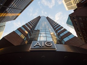 American International Group’s offices in New York. Validus Reinsurance, whose parent company was bought by AIG for US$5.56 billion last year, is eyeing a Canadian branch.