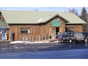 In this Feb. 26, 2019 photo is the Fritz Creek General Store, shown near Homer, Alaska. A cat named Stormy that has spent more than six years as a fixture in a remote Alaska general store is being forced out after officials notified the store owners that the cat's presence violates food safety standards. The Homer News reported Thursday, Feb. 28, 2019, that the Fritz Creek General Store near the small city of Homer has been home for Stormy since 2012.