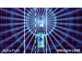 Velodyne Alpha Puck™ is a lidar sensor specifically made for autonomous driving and advanced vehicle safety at highway speeds.