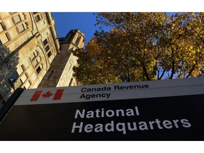 The Canada Revenue Agency headquarters in Ottawa is shown on November 4, 2011. The Canada Revenue Agency says its online services have gone offline and isn't providing a timeline for their return. The agency is apologizing in a tweet for the cut in services this morning, saying officials are looking into the problem. Some Twitter users responding online note the agency's services appear to have been down since last night.