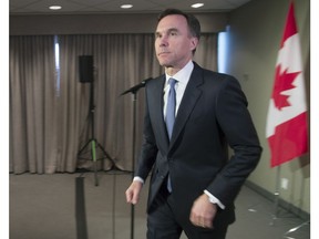 Federal Finance Minister Bill Morneau holds a media availability in Toronto on Thursday February 28, 2019. When the Liberals release the book-end budget to their mandate, Canadians should expect to hear arguments that years of deficit spending have put the economy on stronger footing.