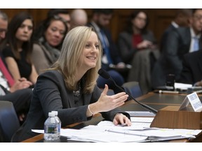 Kathy Kraninger, director of the Consumer Financial Protection Bureau, takes questions from the House Financial Services Committee's biannual review of the CFPB, on Capitol Hill in Washington, Thursday, March 7, 2019.