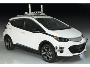 In a photo provided by The Henry Ford Museum, a Chevrolet Bolt, one of General Motors' first self-driving test vehicles is shown. The Henry Ford announced Tuesday, March 12, 2019, that the modified pre-production Bolt electric vehicle, which originally made its debut in 2016, is the first autonomous car to be added to its collection. The vehicle will be displayed at the "Driving America" exhibit that chronicles the history of the automobile at the Henry Ford Museum of American Innovation.