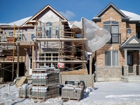 CMHC said the seasonally adjusted annual rate of housing starts fell to 173,153 units in February compared with 206,809 units the month before.