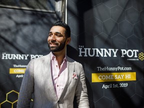 Hunny Gawri, owner of the soon to be open Queen St. W cannabis dispensary, The Hunny Pot, outside the downtown Toronto dispensary on Wednesday, March 27, 2019.