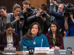 Former Canadian Justice Minister Jody Wilson-Raybould testifies about the SNC-Lavalin affair before a justice committee hearing on Parliament Hill in Ottawa on Feb. 27.