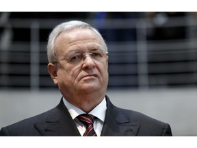 FILE - In this Jan. 19, 2017 file photo Martin Winterkorn, former CEO of the German car manufacturer 'Volkswagen', arrives for a questioning at an investigation committee of the German federal parliament in Berlin, Germany.  The Securities and Exchange Commission is charging Volkswagen and former CEO Martin Winterkorn with defrauding American investors during an emissions scandal. The SEC said that between April 2014 and May 2015 Volkswagen issued more than $13 billion in bonds and asset-backed securities in U.S. markets when senior executives knew that more than 500,000 vehicles in the country grossly exceeded legal vehicle emissions limits.