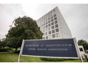 FILE - This June 19, 2015, file photo, shows the Department of Transportation Federal Aviation Administration building in Washington. America's standing as the model for aviation-safety regulation will be on trial as congressional hearings begin Wednesday, March 27, 2019, into the Federal Aviation Administration's oversight of Boeing before and after two deadly crashes of its best-selling airliner.